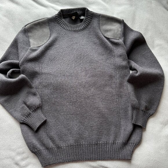 Vtg Abercrombie Fitch Sweater Mens Large Wool England Made Hunting Black Label - Picture 1 of 9
